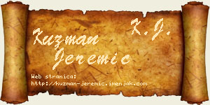 Kuzman Jeremić vizit kartica